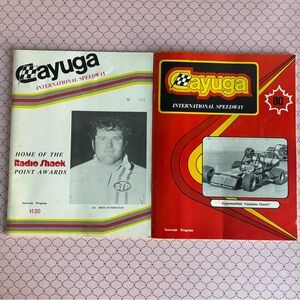 Vintage Cayuga International Speedway Souvenir Programs: 1976 & 1980 Car Racing